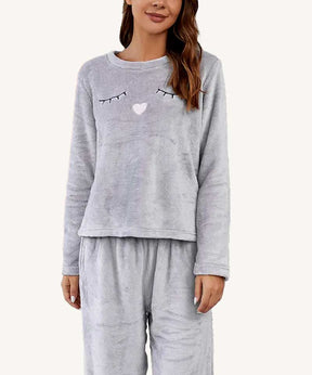 Pijama Inverno Feminino Nap Cinza