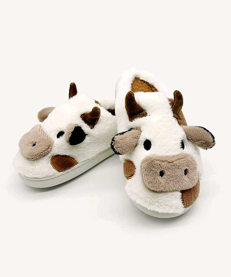 Pantufa de Bichinho Vaquinha Moo Marrom