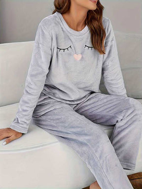 Pijama Inverno Feminino Nap Cinza