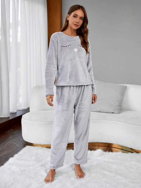 Pijama Inverno Feminino Nap Cinza