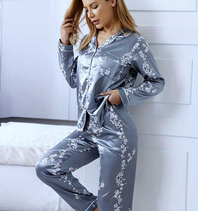 Pijama Americano Feminino Elegance Azul