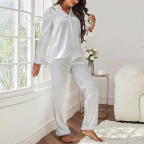 Pijama Americano Feminino Peluche Branco