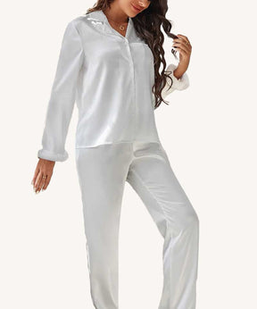 Pijama Americano Feminino Peluche Branco